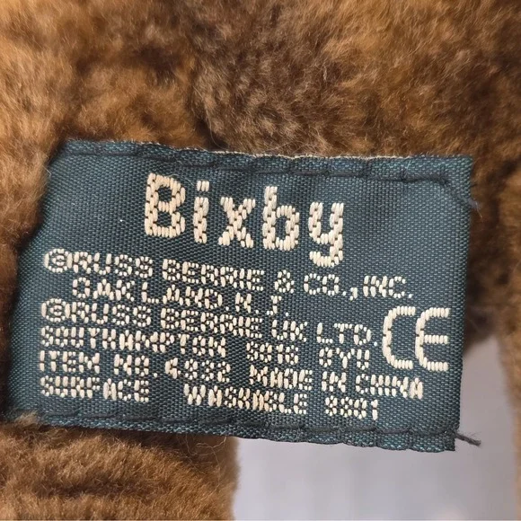 Russ Bears from the Past Bixby Teddy Bear Plush Tag Corduroy Paws Vintage Brown - Picture 3 of 5